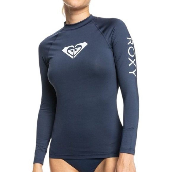 ROXY womens whole hearted long sleeve sun protection swim shirt XS beachwear NWT - Picture 3 of 8